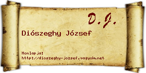 Diószeghy József névjegykártya
